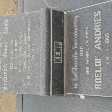 KEMP Frederick James 1894-1957 &amp; Roelof Andries 1905-1979