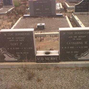 MERWE Gert P., v.d. 1895-1975 &amp; Catharina M. 1895-1980