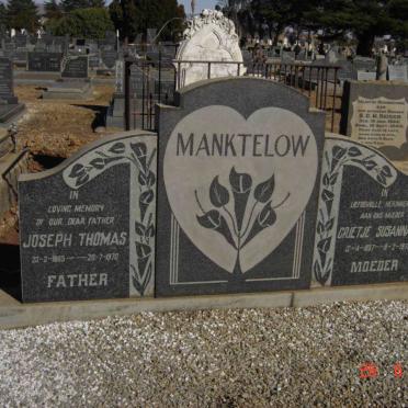 MANKTELOW Joseph Thomas 1885-1970 &amp; Grietje Susanna C. 1887-1971