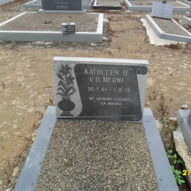 MERWE Kathleen H., v.d. 1957-1979