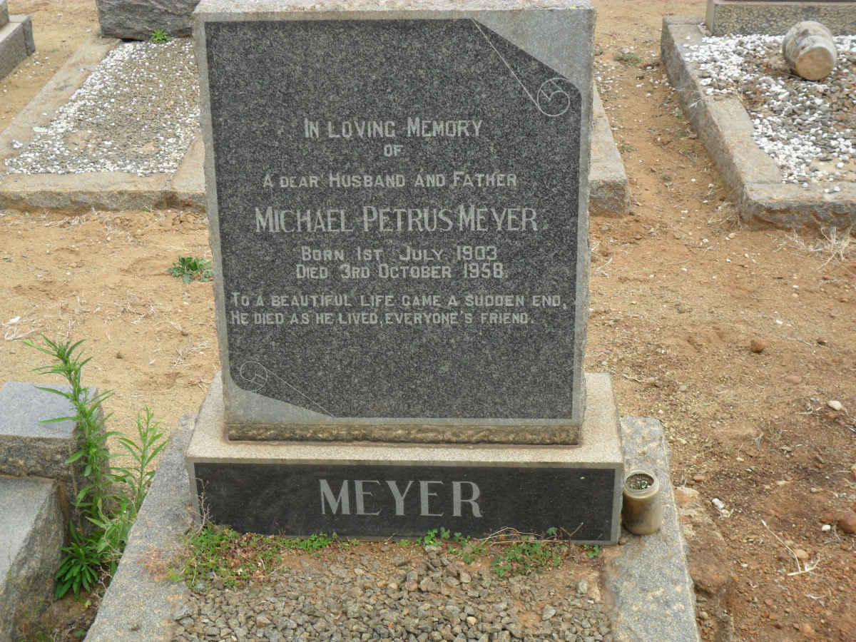 MEYER Michael Petrus 1903-1958