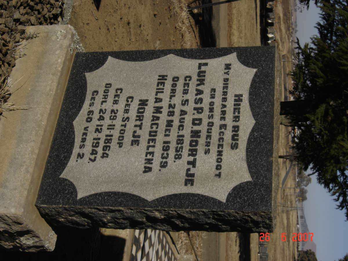 NORTJE Lukas P.D. 1858-1939 &amp; Heila Magdelena STOOP 1864-1947