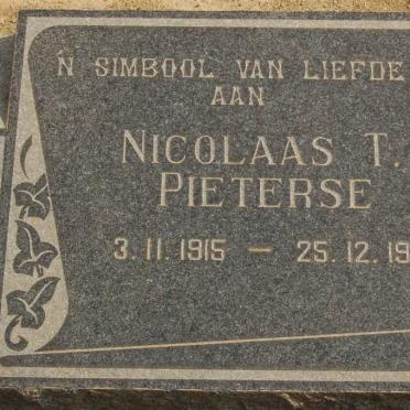 PIETERSE Nicolaas T. 1915-1967