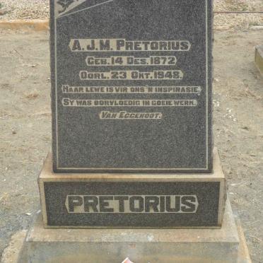 PRETORIUS A.J.M. 1872-1948