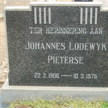 PIETERSE Johannes Lodewyk 1906-1975