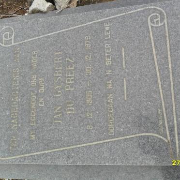 PREEZ Jan Gysbert, du 1905-1979