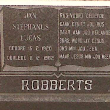 ROBBERTS Jan Stephanus Lucas 1920-1982
