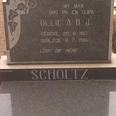 SCHOLTZ Ollie A.H.J. 1917-1984