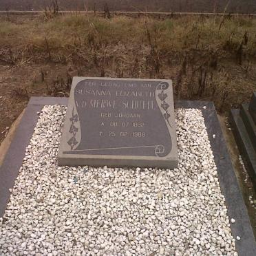 SCHUTTE Susanna Elizabeth Van Der Merwe nee JORDAAN 1892-1988