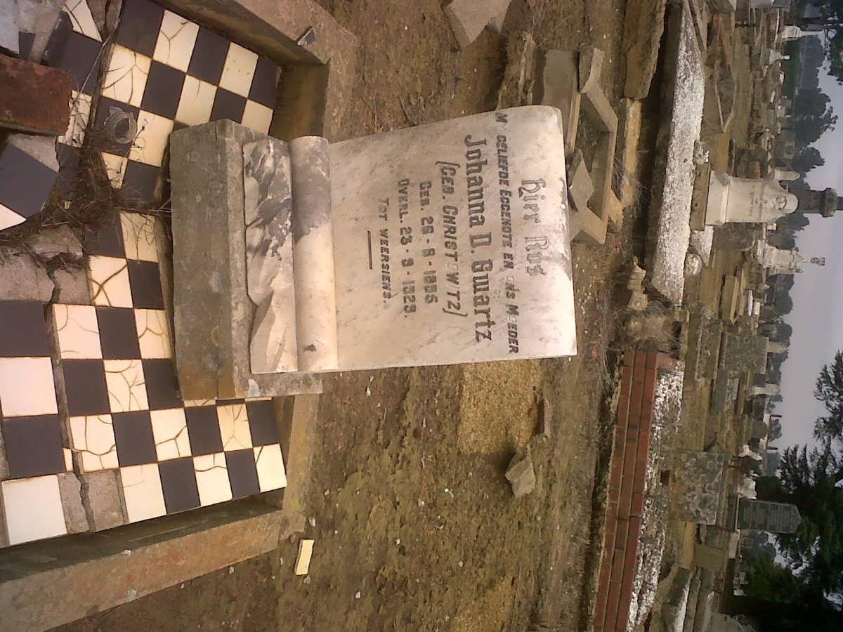 SWARTZ Johanna D. nee CHRISTOWITZ 1895-1929