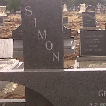 SIMON George 1921-1981 &amp; Marthie -2004