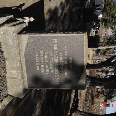 STOOP Hendrik Gerhardus 1918-1955