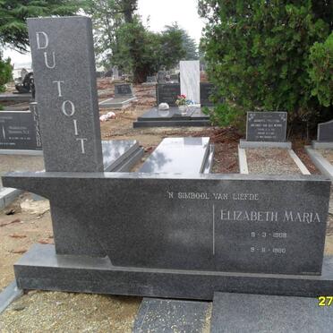 TOIT Elizabeth Maria, du 1908-1980