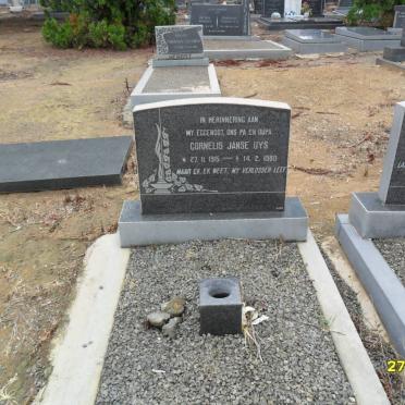 UYS Cornelis Janse 1915-1980 &amp; Mercia MALAN 1914-2000