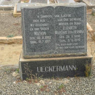 UECKERMANN Mason 1892-1957 &amp; Elizabeth Margaretha Hermina 1896-1976