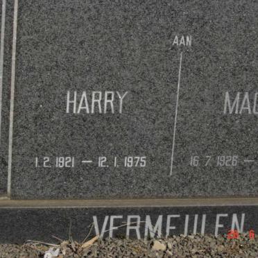 VERMEULEN Harry 1921-1975 &amp; Maggie 1926-1992