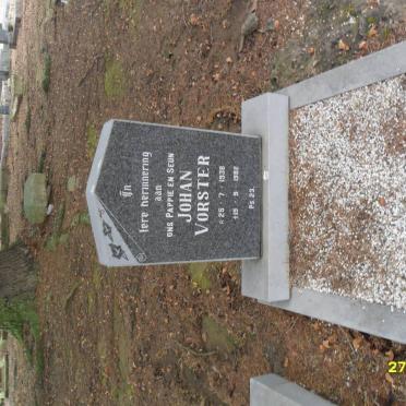 VORSTER Johan 1938-1982