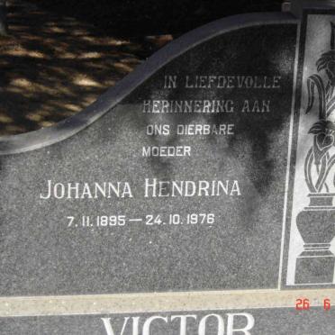 VICTOR Johanna Hendrina 1895-1976