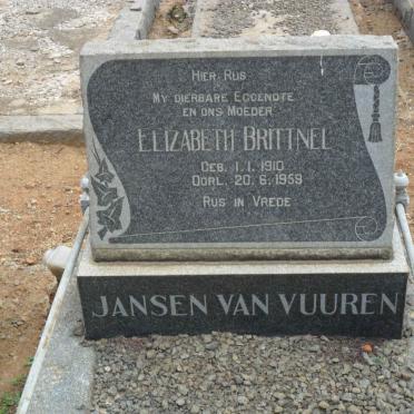 VUUREN Elizabeth Brittnel, Jansen van 1910-1959