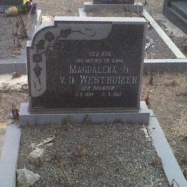 WESTHUIZEN Magdalena S., v.d. nee BRANDOW 1904-1993