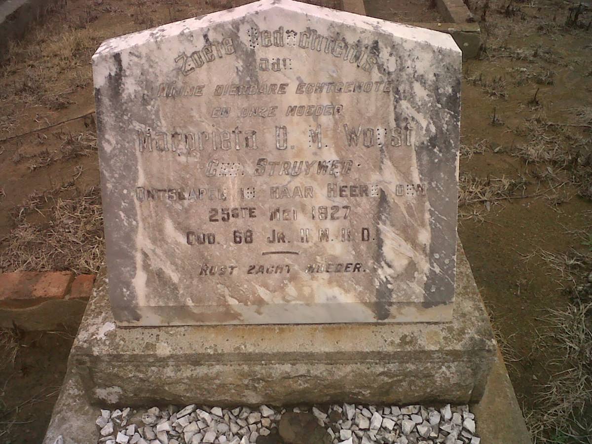 WORST Margrieta D.M. nee STRUYWEG -1927