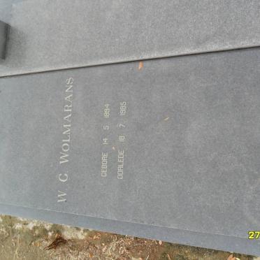 WOLMARANS  W.C. 1894-1985 &amp; J. 1899-1987