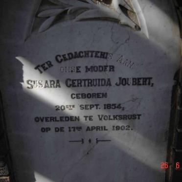 JOUBERT Susara Gertruida 1854-1902