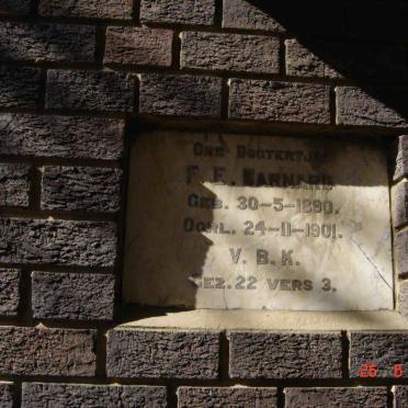 BARNARD F.E. 1890-1901