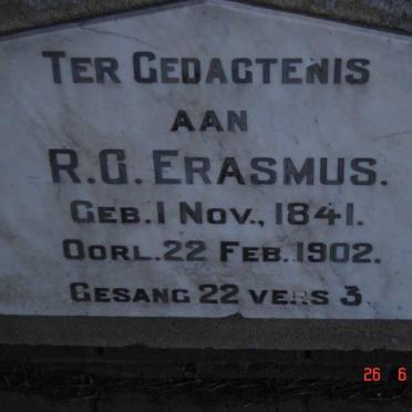 ERASMUS R.G. 1841-1902