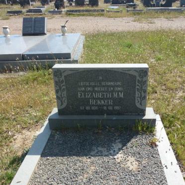 BEKKER Elizabeth M.M. 1936-1997