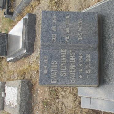 BADENHORST Ignatius Stephanus 1943-1962