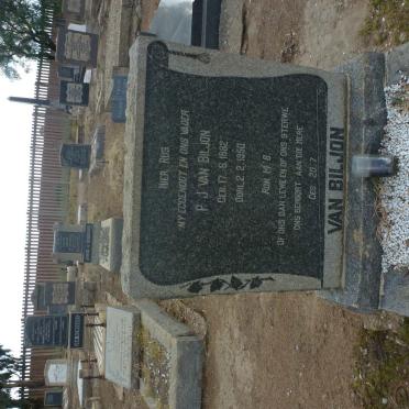 BILJON P.J., van 1882-1950