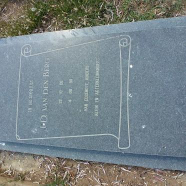 BERG J.D., van den 1908-1990