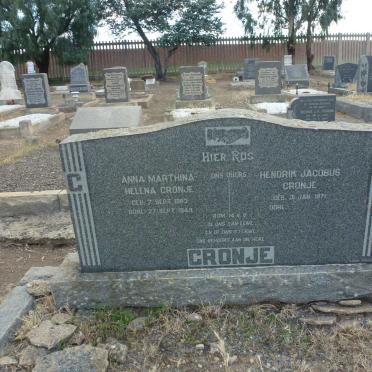 CRONJE Hendrik Jacobus 1871- & Anna Marthina Helena 1883-1949