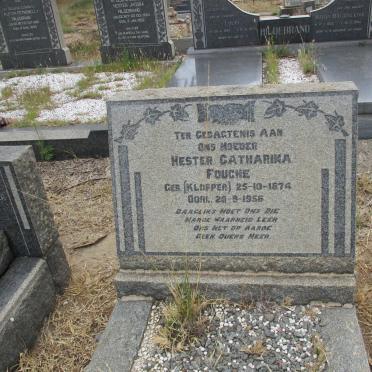 FOUCHE Hester Catharina nee KLOPPER 1874-1956