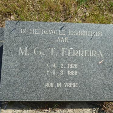 FERREIRA M.G.T. 1928-1988