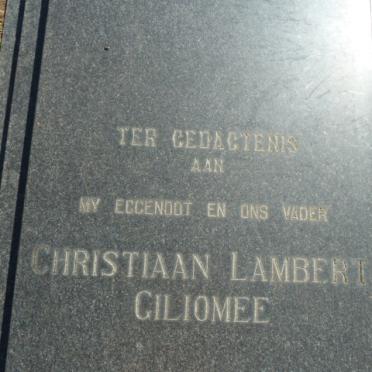 GILIOMEE Christiaan Lambert
