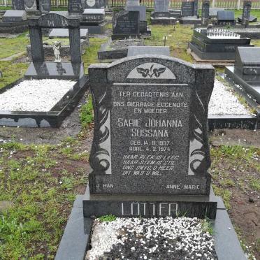 LOTTER Sarie Johanna Sussana 1937-1974