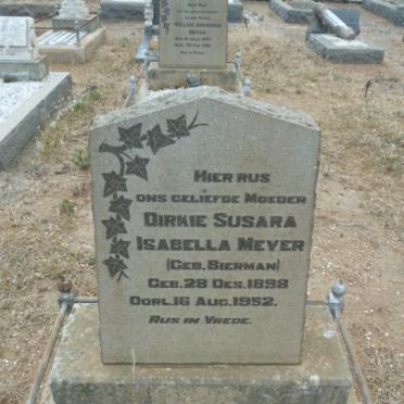 MEYER Dirkie Susara Isabella nee BIERMAN 1898-1952