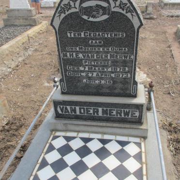 MERWE M.H.E., van der nee PIETERSE 1878-1973