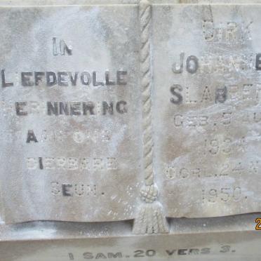 SLABBERT Dirk Johannes 1934-1950