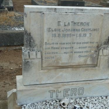 THERON Elsie Johanna nee GREYLING 1895-1947