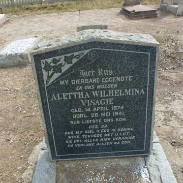 VISAGIE Alettha Wilhelmina 1874-1941