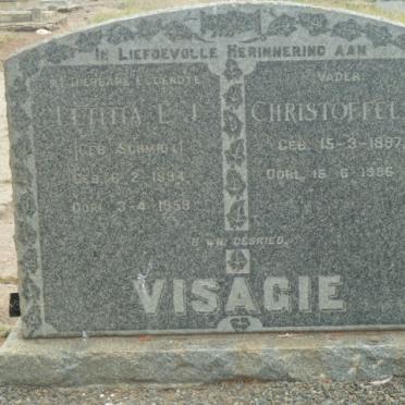 VISAGIE Christoffel J. 1897-1986 & Letitia E.J. SCHMIDT 1894-1959