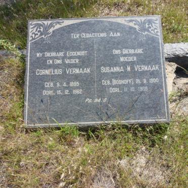 VERMAAK Cornelius 1895-1962 & Susanna M. BOSHOFF 1900-1988