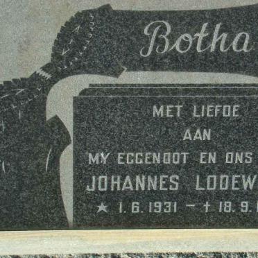 BOTHA Johannes Lodewicus 1931-1965