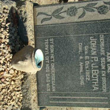 BOTHA Johan P.J. 1922-1946