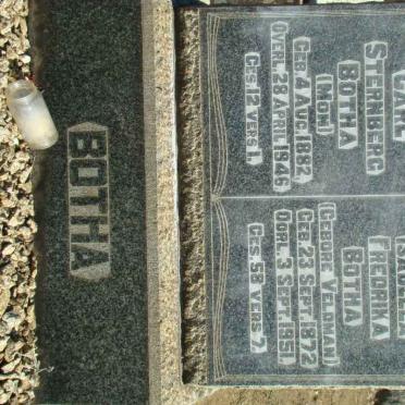 BOTHA Carl Sternberg 1882-1946 &amp; Isabella Fredrika VELDMAN 1872-1951