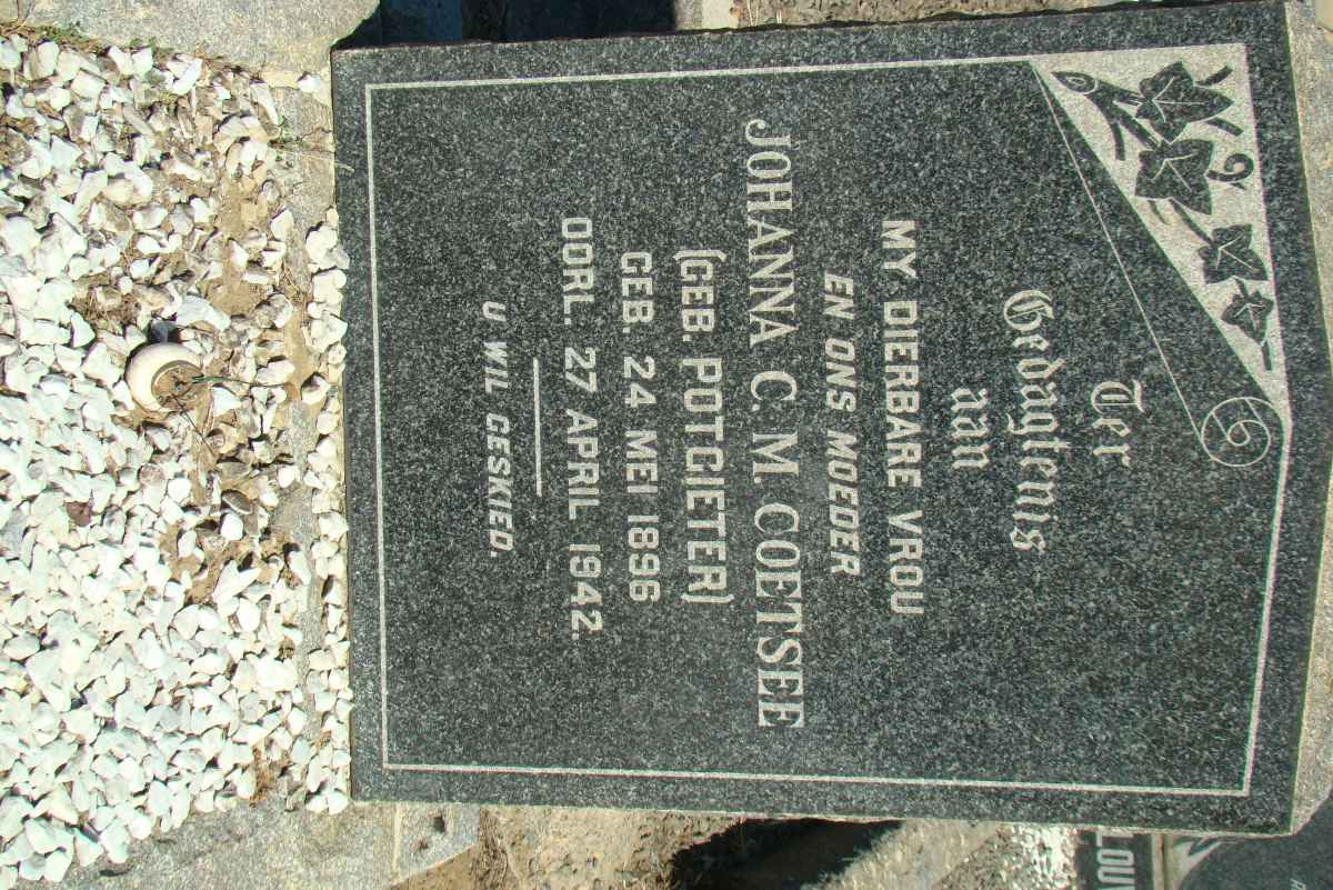 COETSEE Johanna C.M. nee POTGIETER 1896-1942
