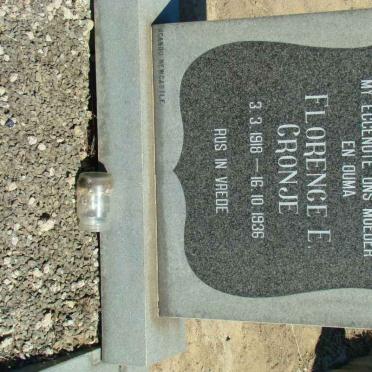 CRONJE Florence E. 1918-1936